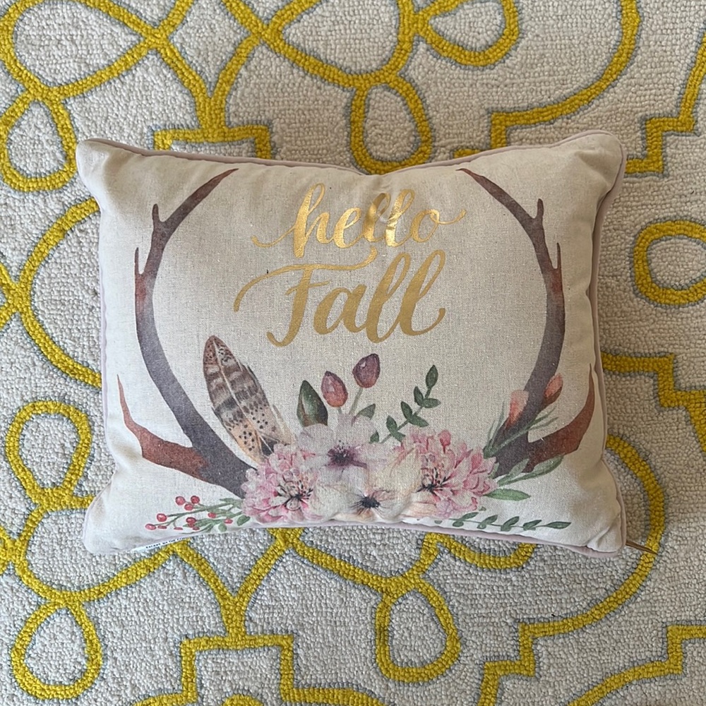 NWT Hello Fall Pillow